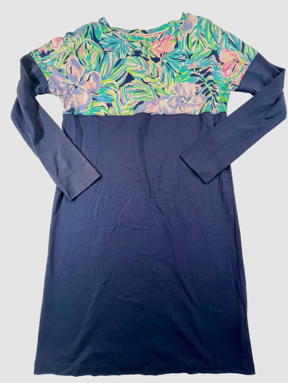 Lilly Pulitzer Finn Shirt Dress in Navy Blue (Women's XXS) - MSRP $120